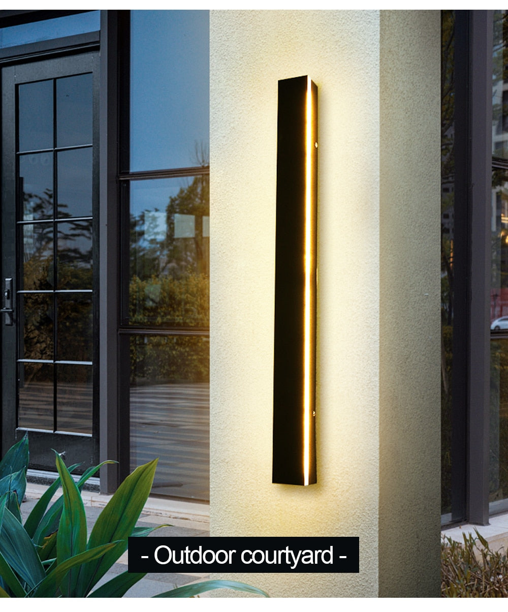 EB Proven - Outdoor Waterproof IP65 Long Wall Lamp For Garden Porch Light