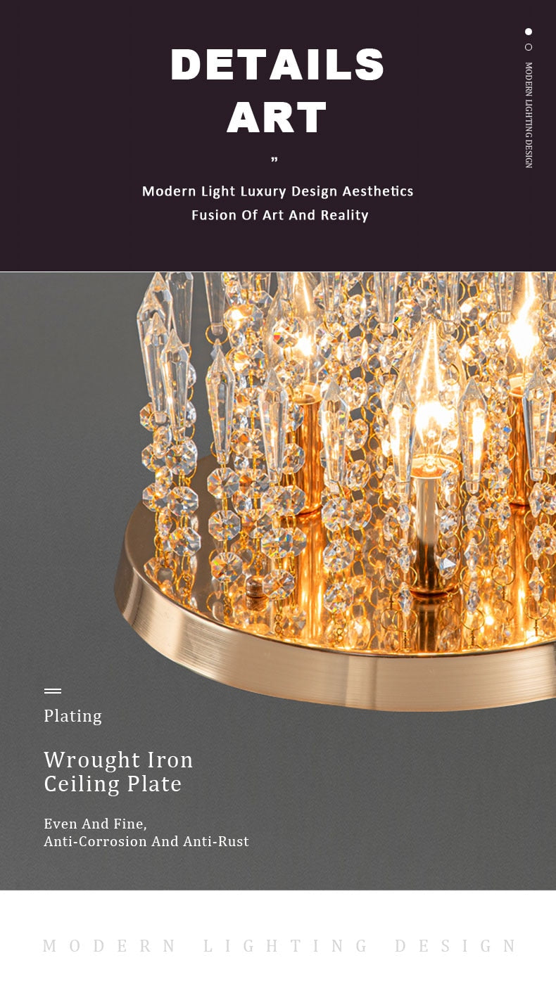 Wcus Golden Ceiling Light Fixture