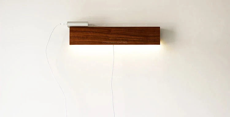 Solid Oak/Walnut Wood Nordic Wall Sconces