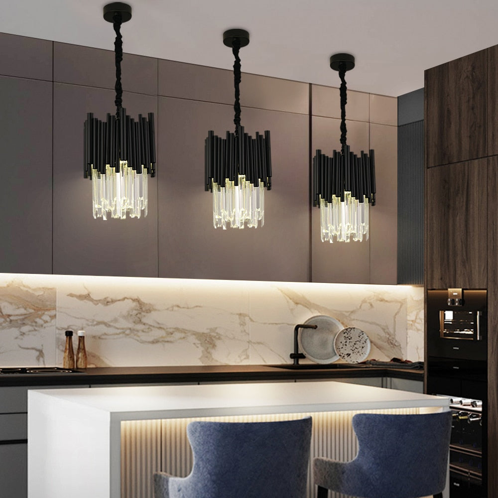 Ylk Mini Premiere Black Crystal Chandelier