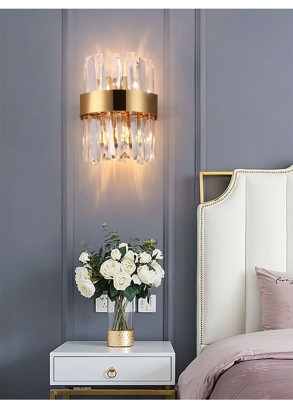 Ylk Valee - Contemporary Crystal Wall Sconce