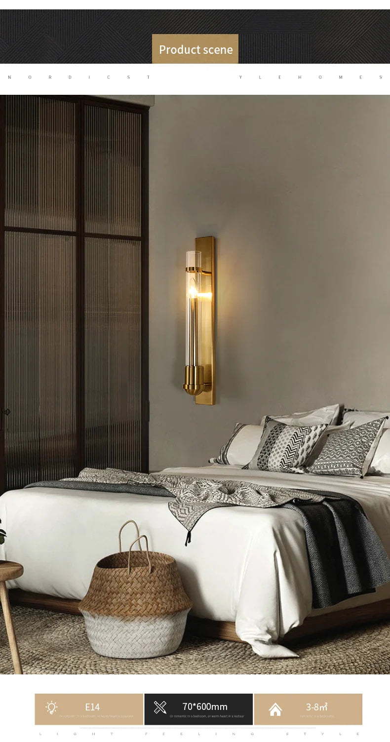 Modern American Style Golden Wall Lamp