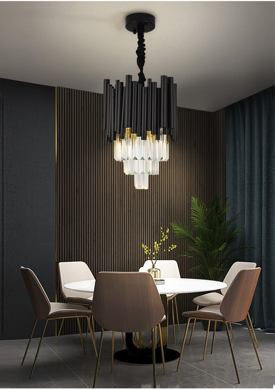 Ylk Mini Premiere Black Crystal Chandelier