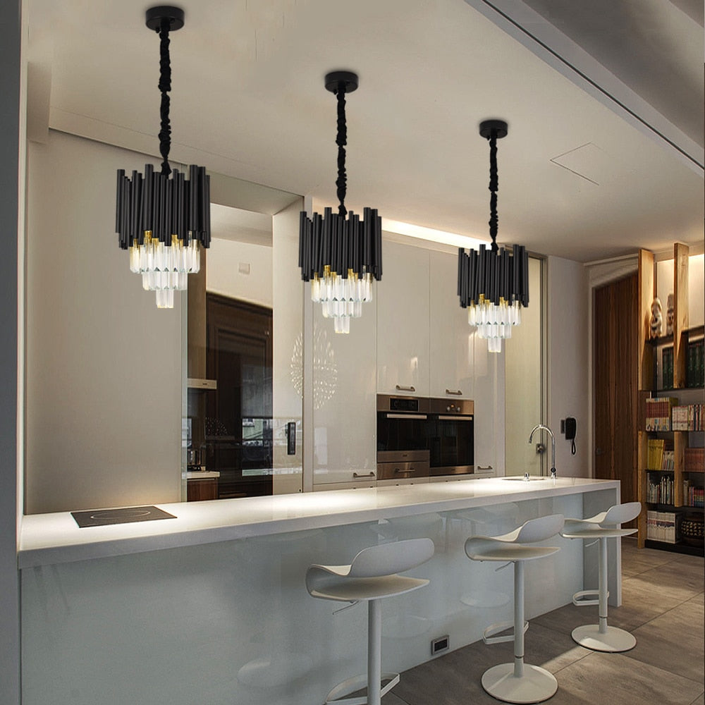 Ylk Mini Premiere Black Crystal Chandelier