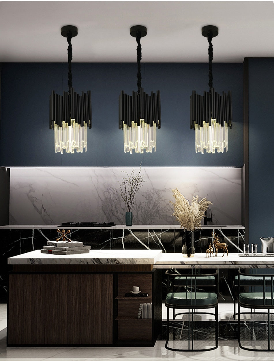 Ylk Mini Premiere Black Crystal Chandelier