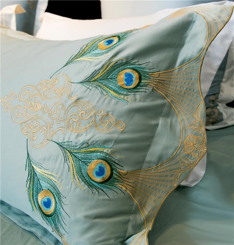 Peacock Rue Teal Duvet Set
