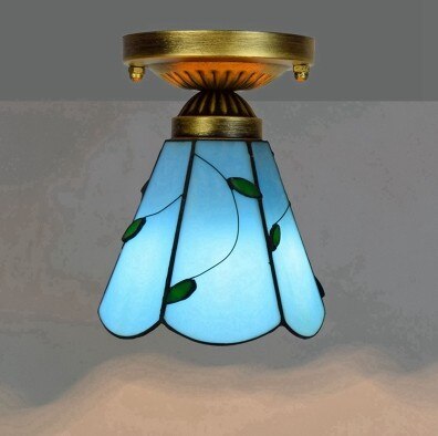 DMAI Colorful Stianed Glass Ceiling Light Vintage Retro Mediterranean