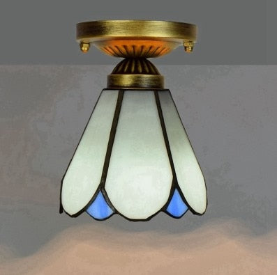 DMAI Colorful Stianed Glass Ceiling Light Vintage Retro Mediterranean