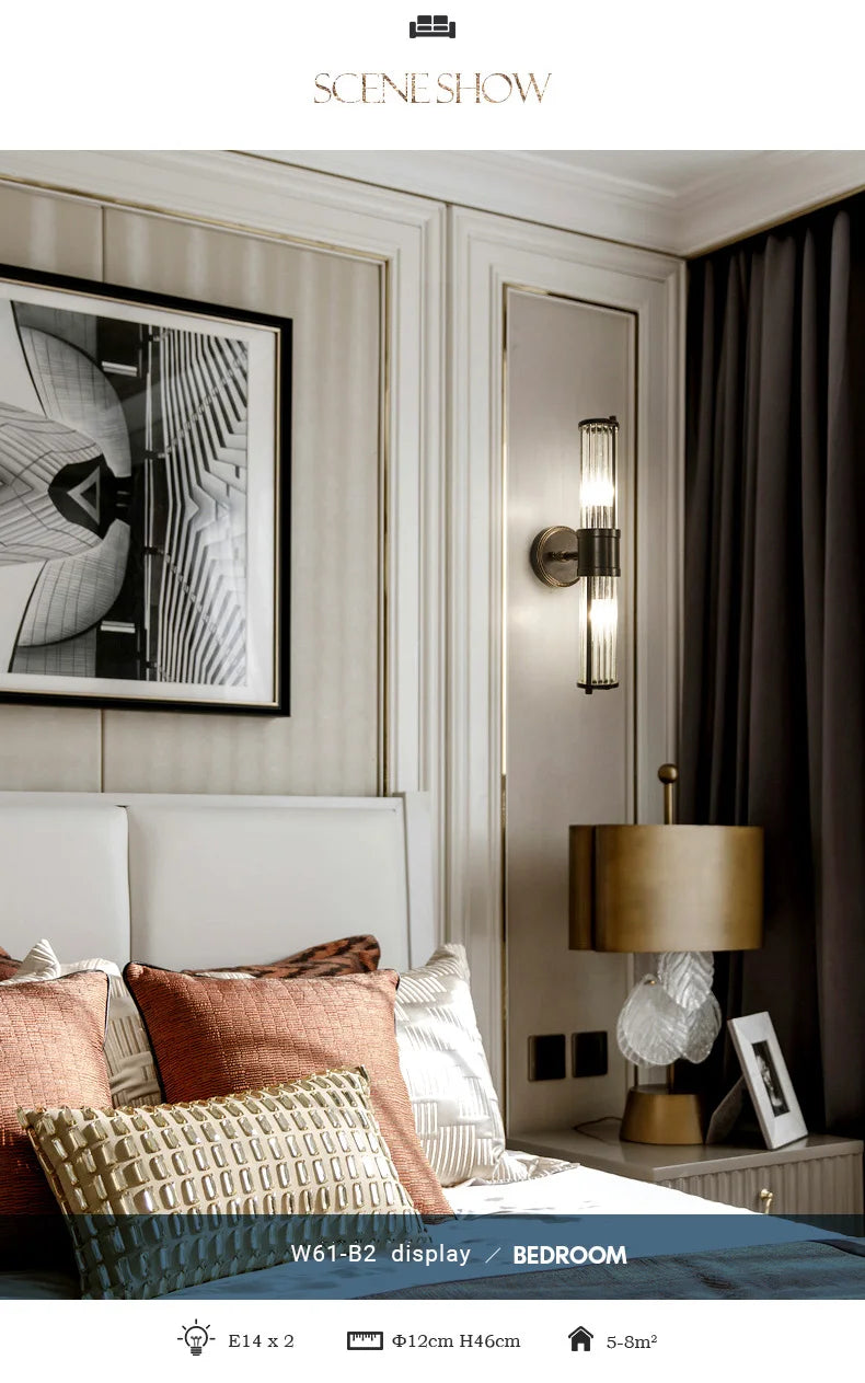 Modern Black Copper Wall Lamp
