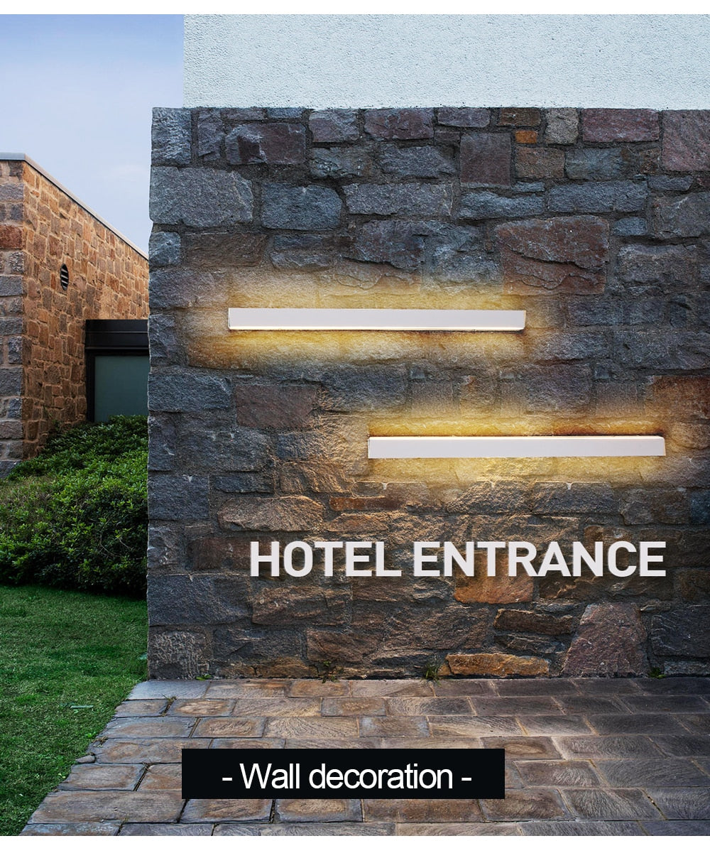 EB Proven - Outdoor Waterproof IP65 Long Wall Lamp For Garden Porch Light
