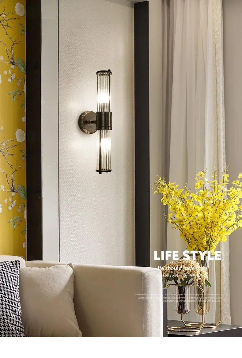 Modern Black Copper Wall Lamp