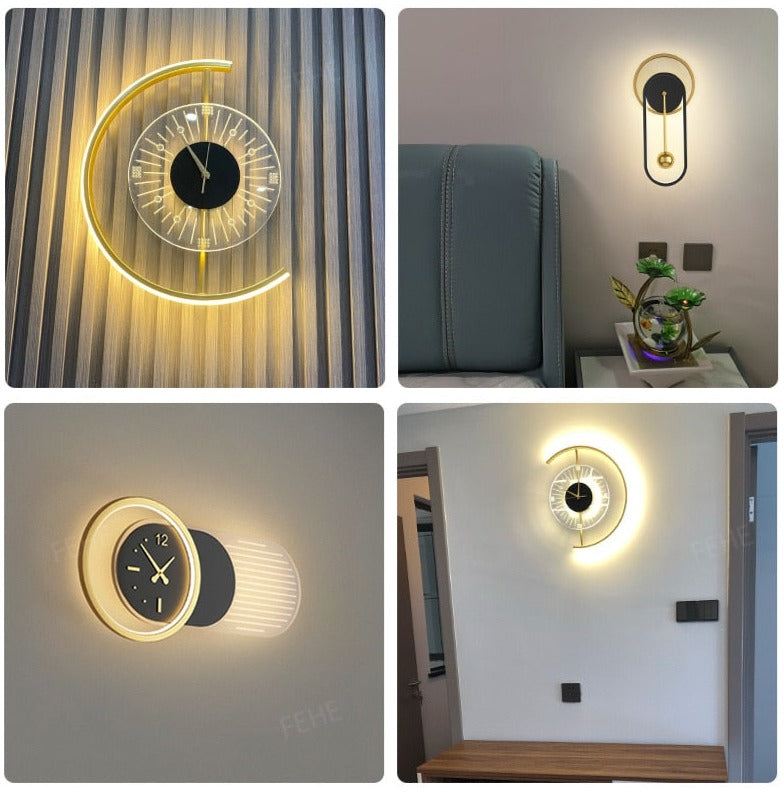 Wall Lamp Clock Accent Light
