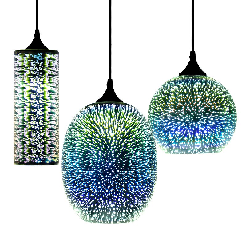 Firework Glass Pendant Light Fixture