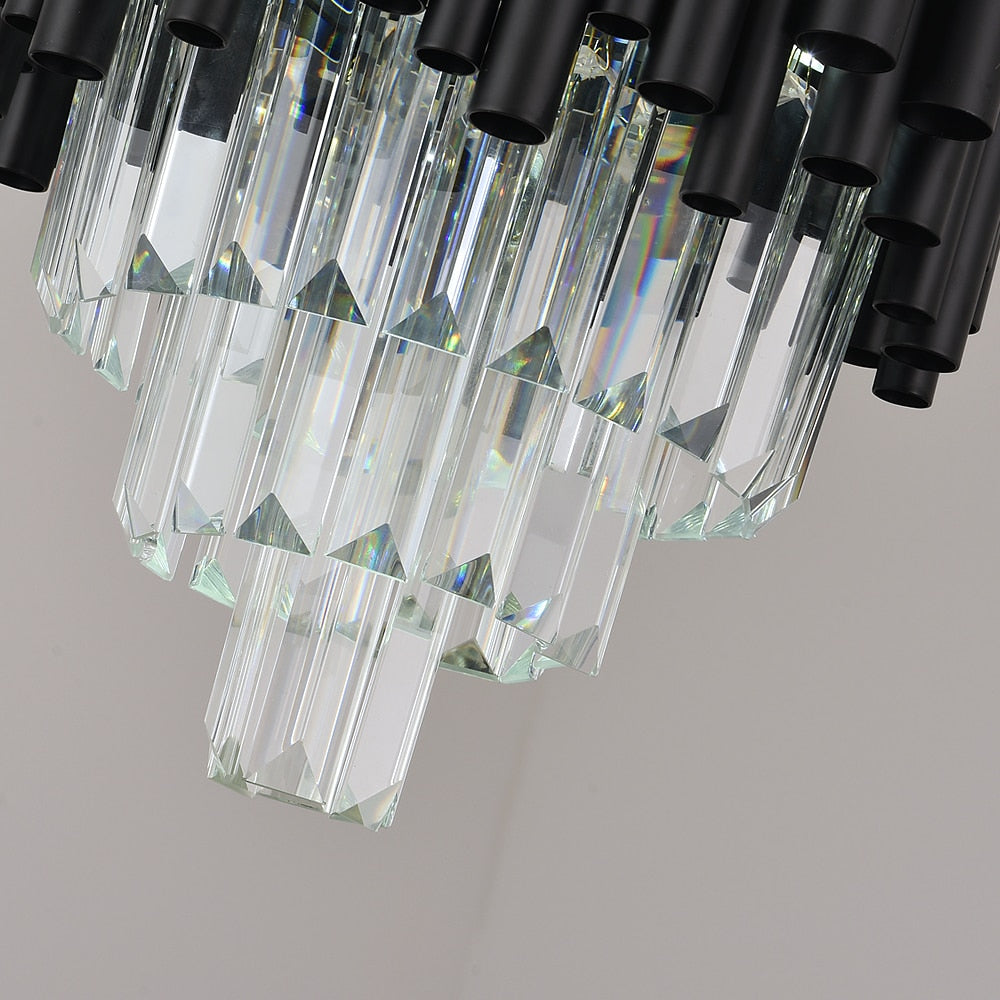 Ylk Mini Premiere Black Crystal Chandelier