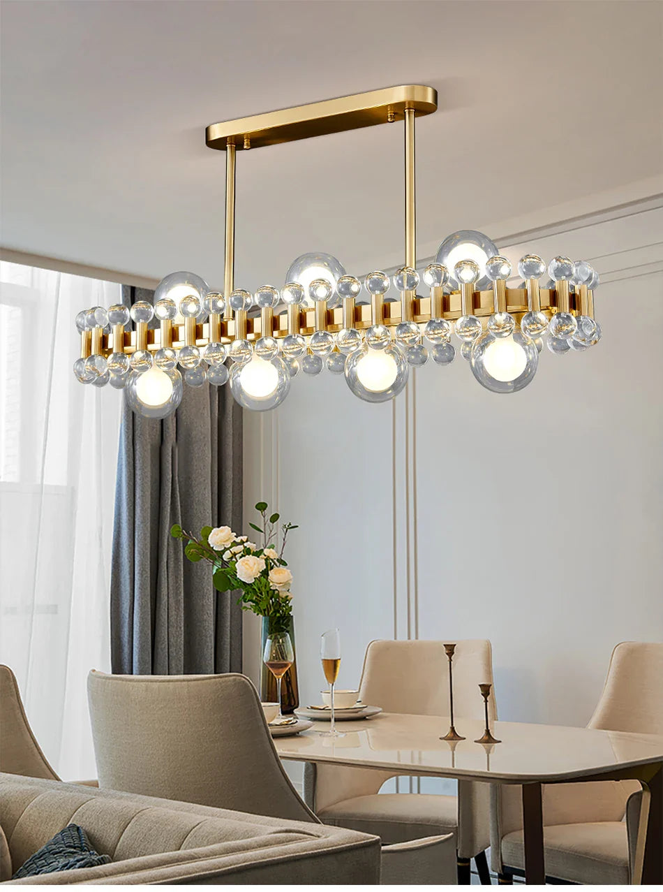 YLK Rarmaden Colorful Luxury Crystal Rectangle Chandelier