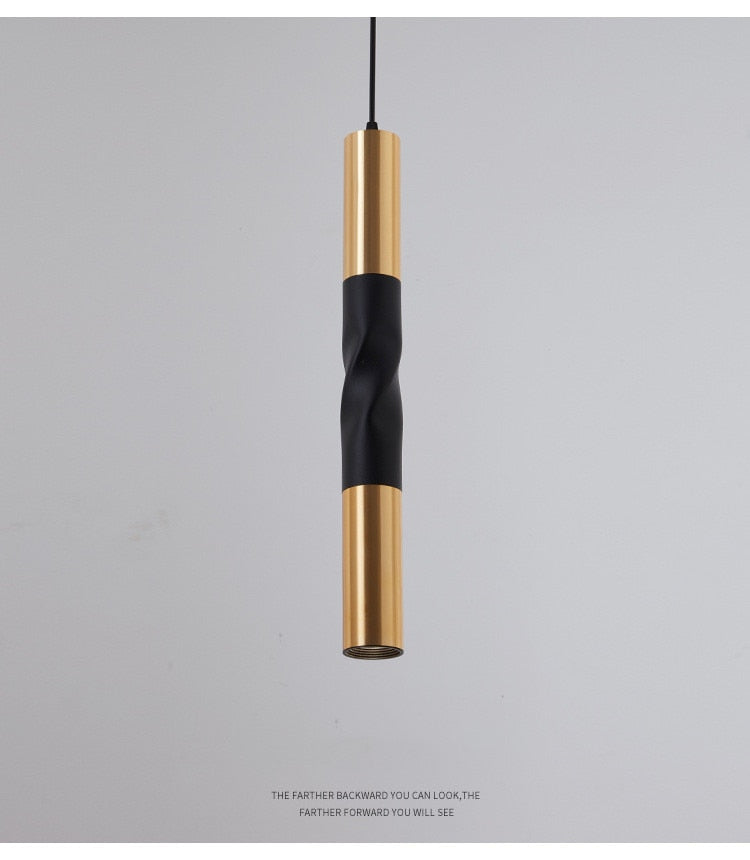 Surface Mounted Spotlights Black Gold Lamps Long Tube