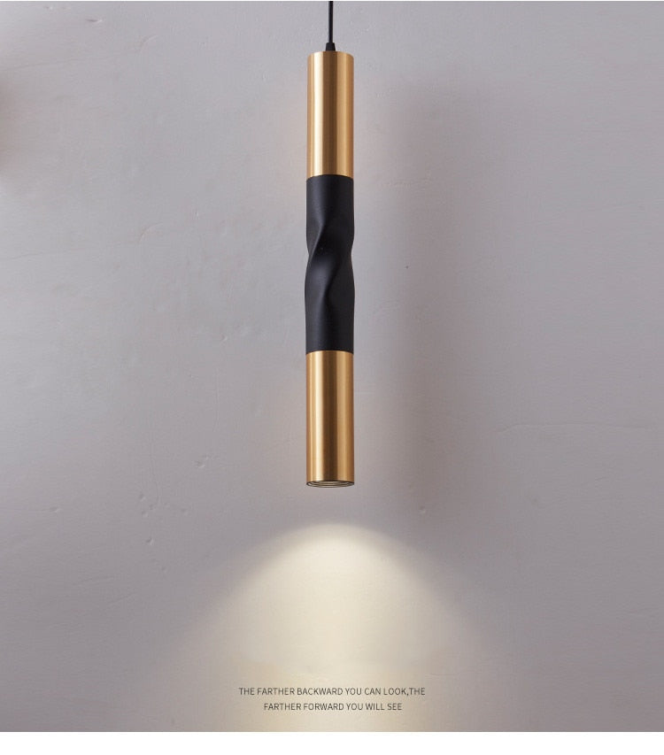 Surface Mounted Spotlights Black Gold Lamps Long Tube