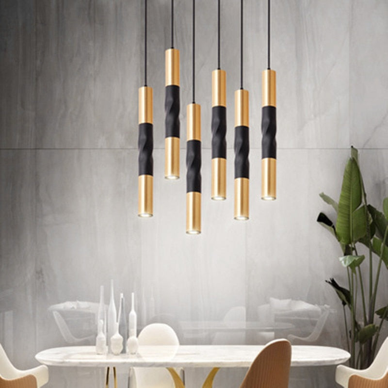 Surface Mounted Spotlights Black Gold Lamps Long Tube