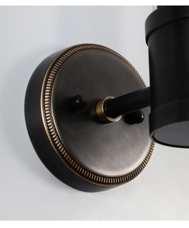 Modern Black Copper Wall Lamp
