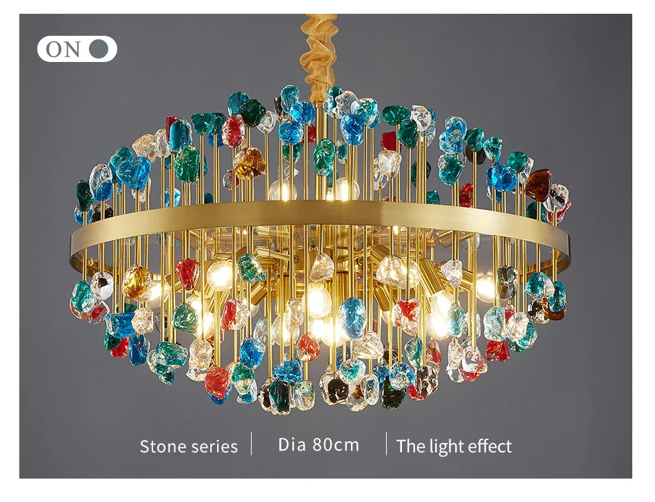 Ylk Vireak Luxury Colorful Chandelier