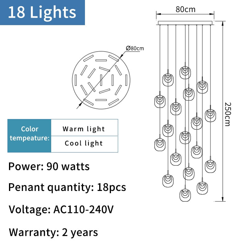 Ylk Keo Modern Crystal Chandelier