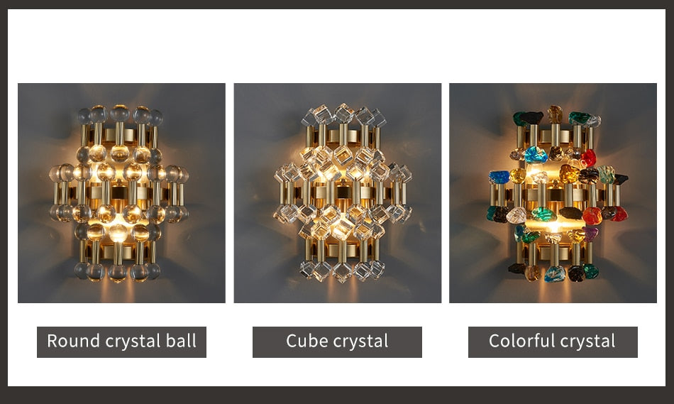 Ylk Rarmaden Colorful Crystal Sconce