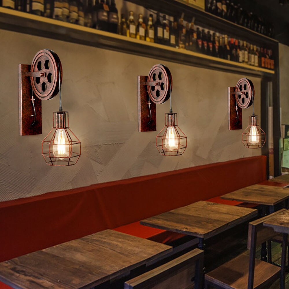 Pulley Vintage Retro Wall Light