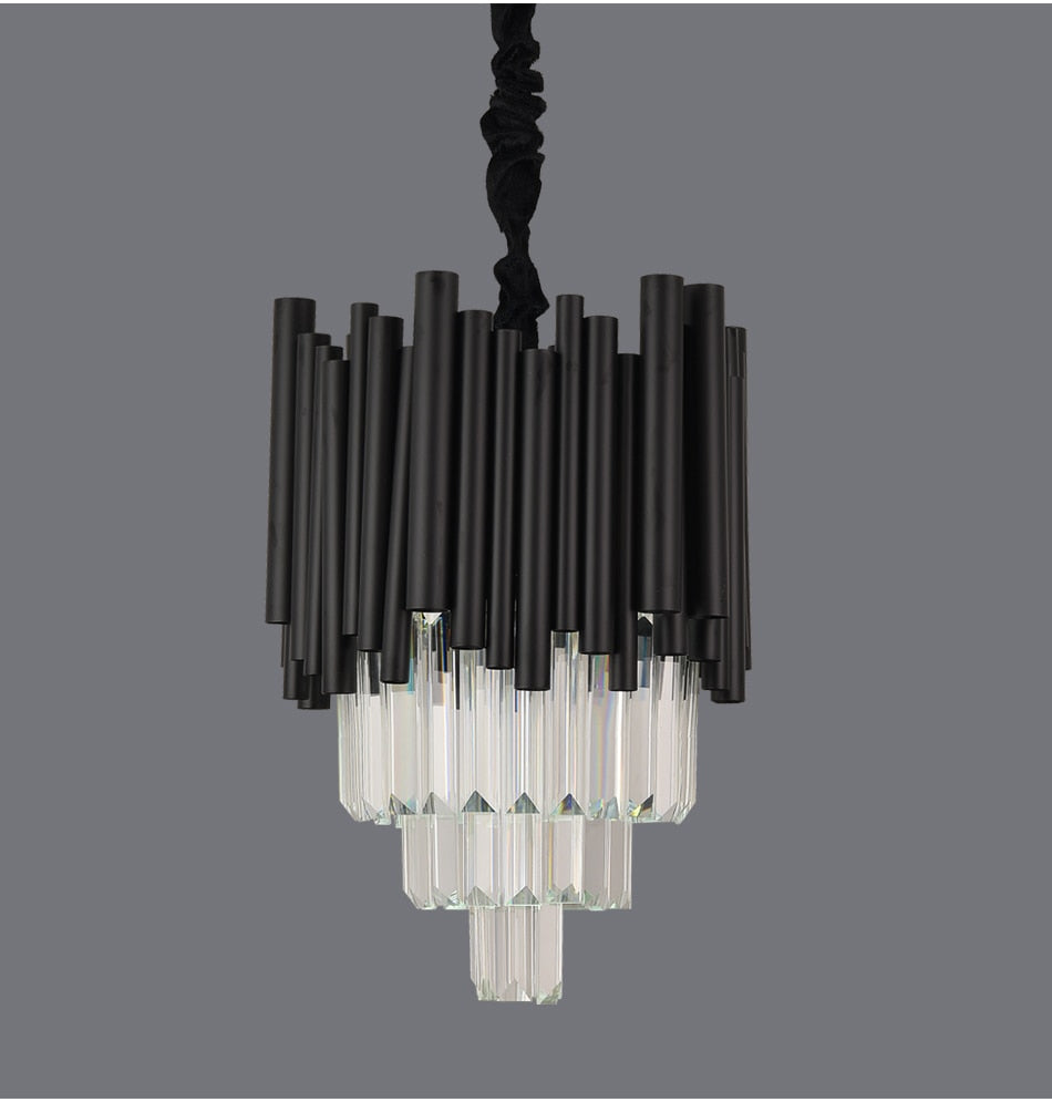 Ylk Mini Premiere Black Crystal Chandelier