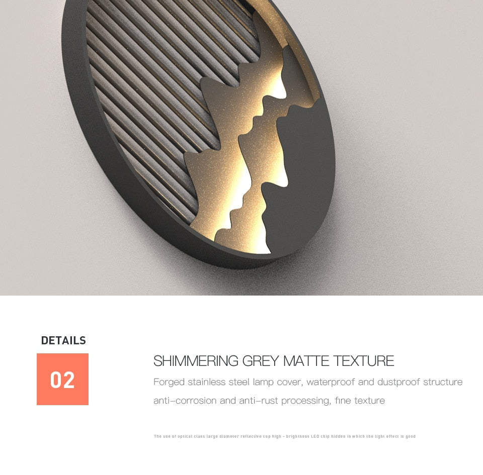 Vz Mountain Rounded Waterproof Wall Lamp