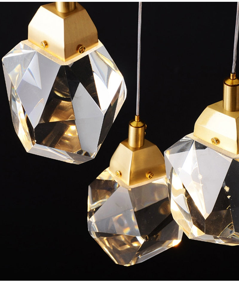 Ylk Long Diamond Crystal Chandelier