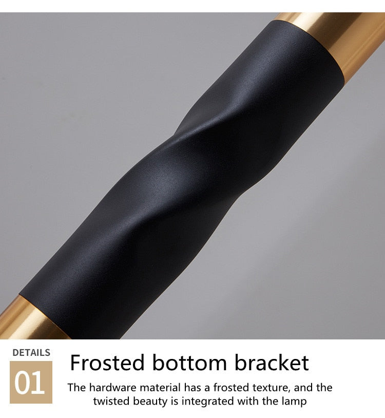 Surface Mounted Spotlights Black Gold Lamps Long Tube