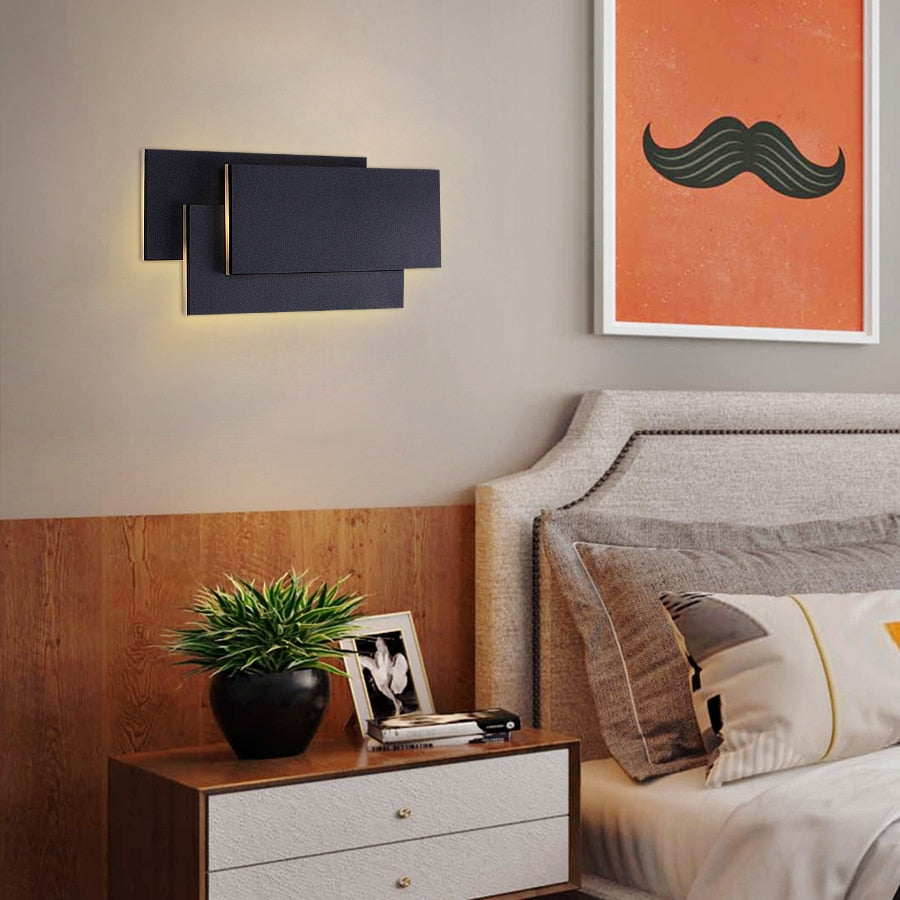 NS Modern Aluminum Square Lamps Bedroom Wall Light