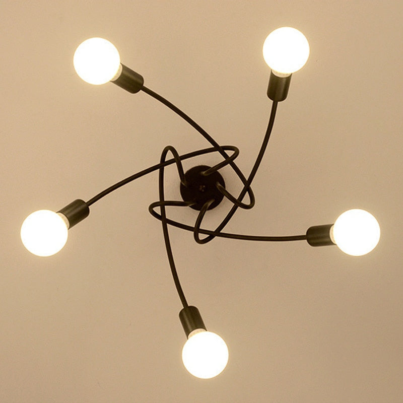Xc Anon Retro Wrought Iron Chandelier