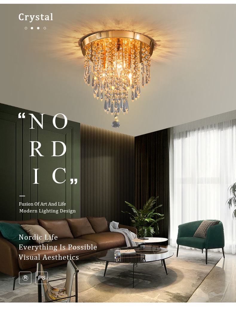 Wcus Golden Ceiling Light Fixture