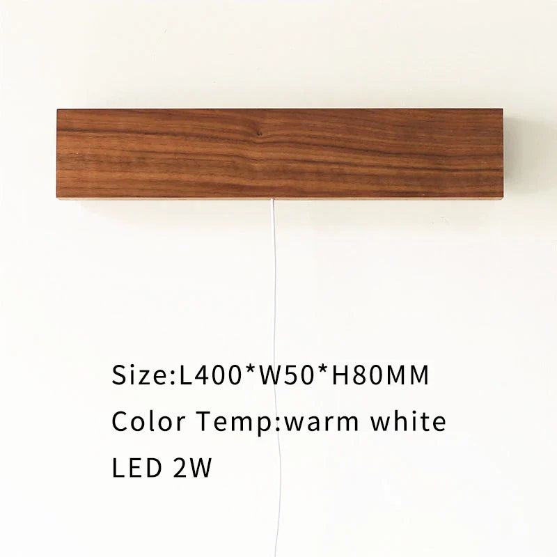 Solid Oak/Walnut Wood Nordic Wall Sconces