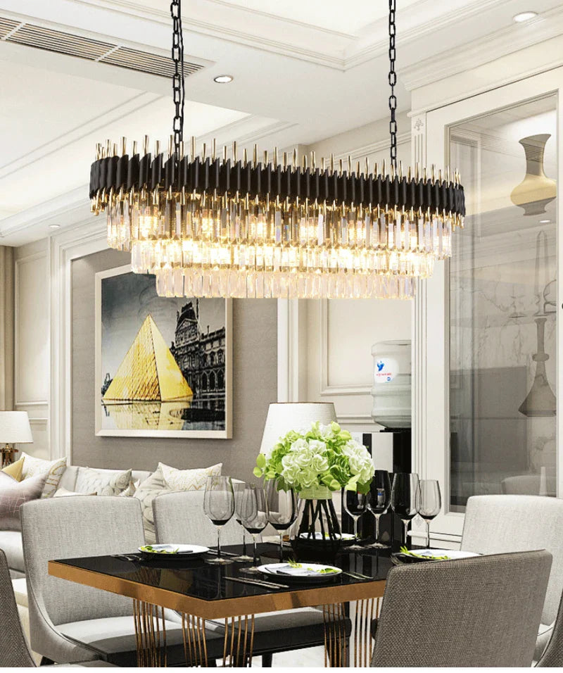 YLK Oval luxury modern crystal chandelier