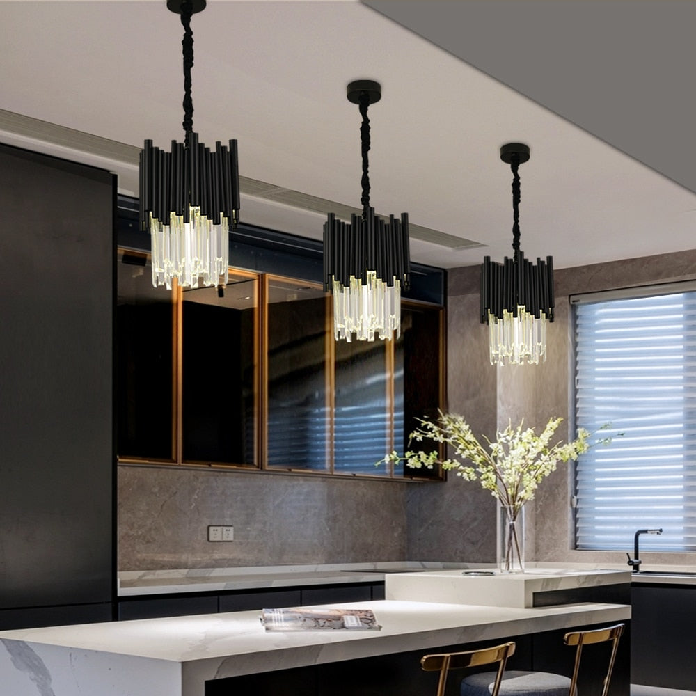 Ylk Mini Premiere Black Crystal Chandelier