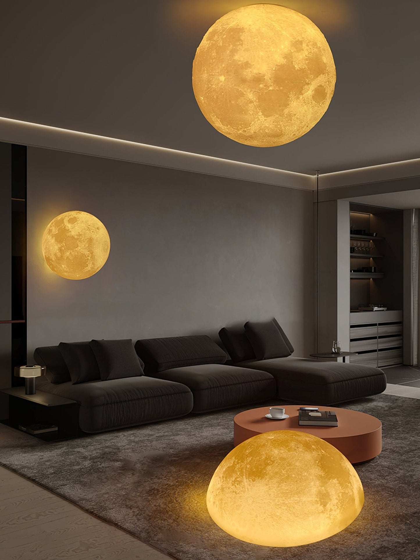 3D Moon Wall Lamp