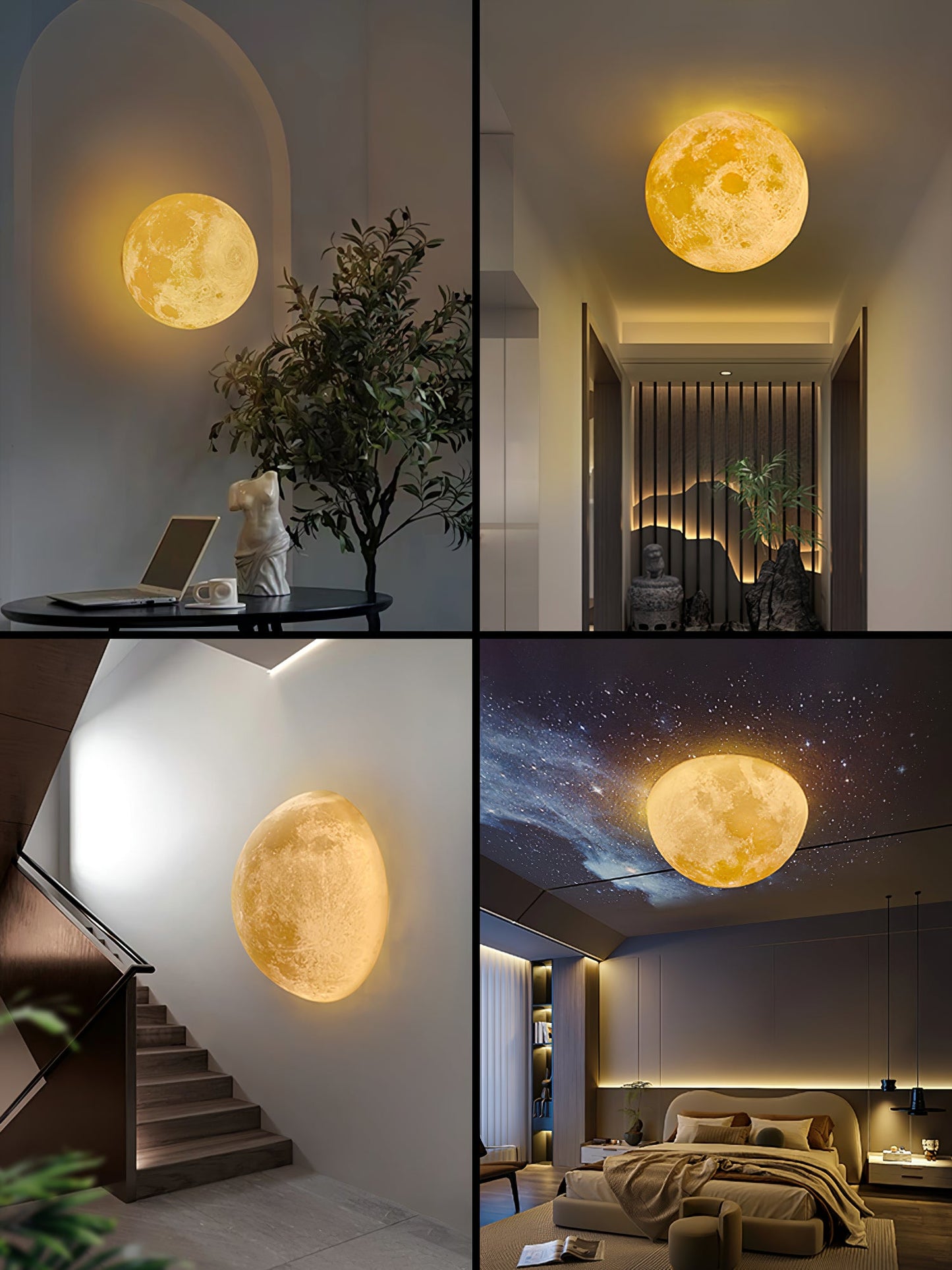 3D Moon Wall Lamp