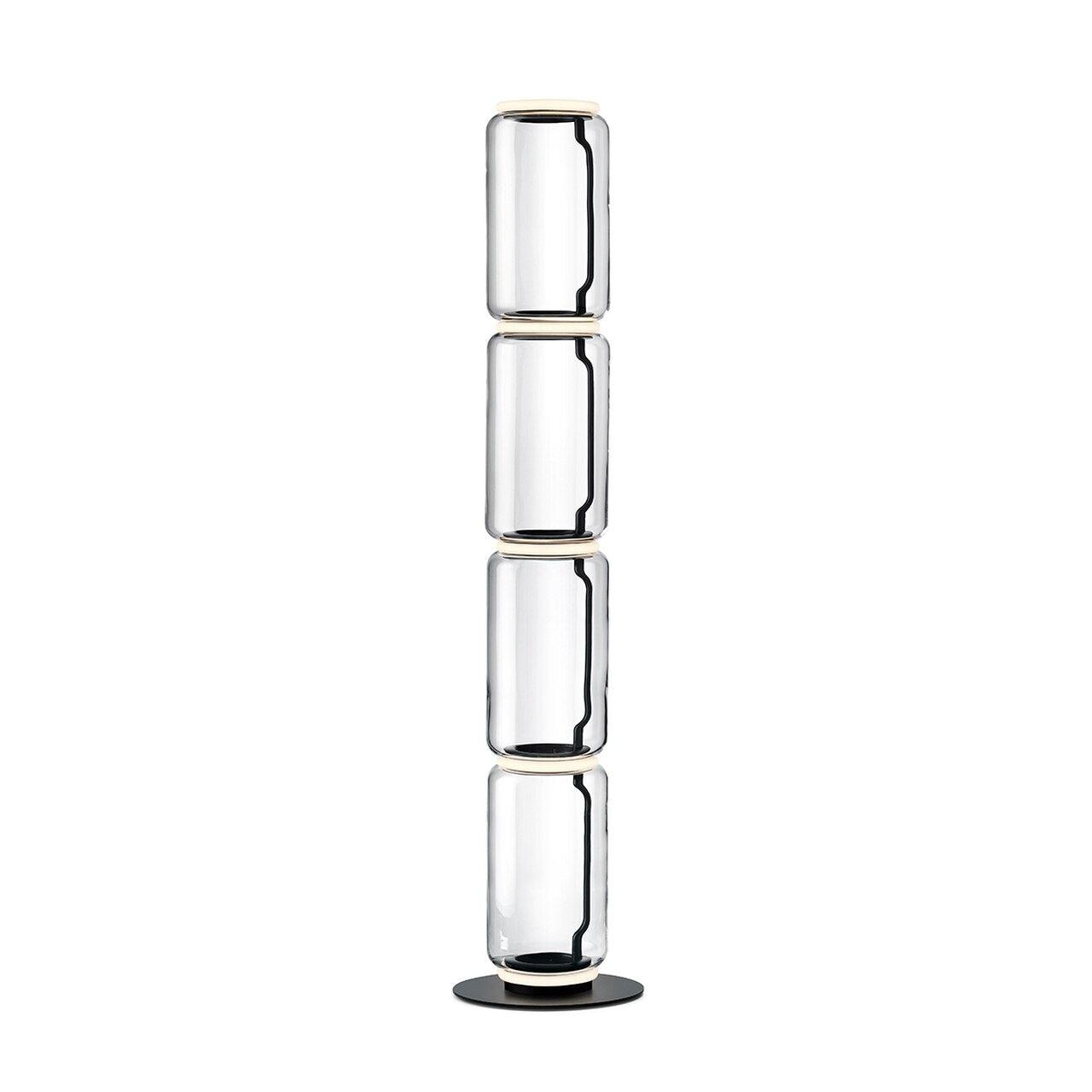 Bamboo Glass Floor Lamp