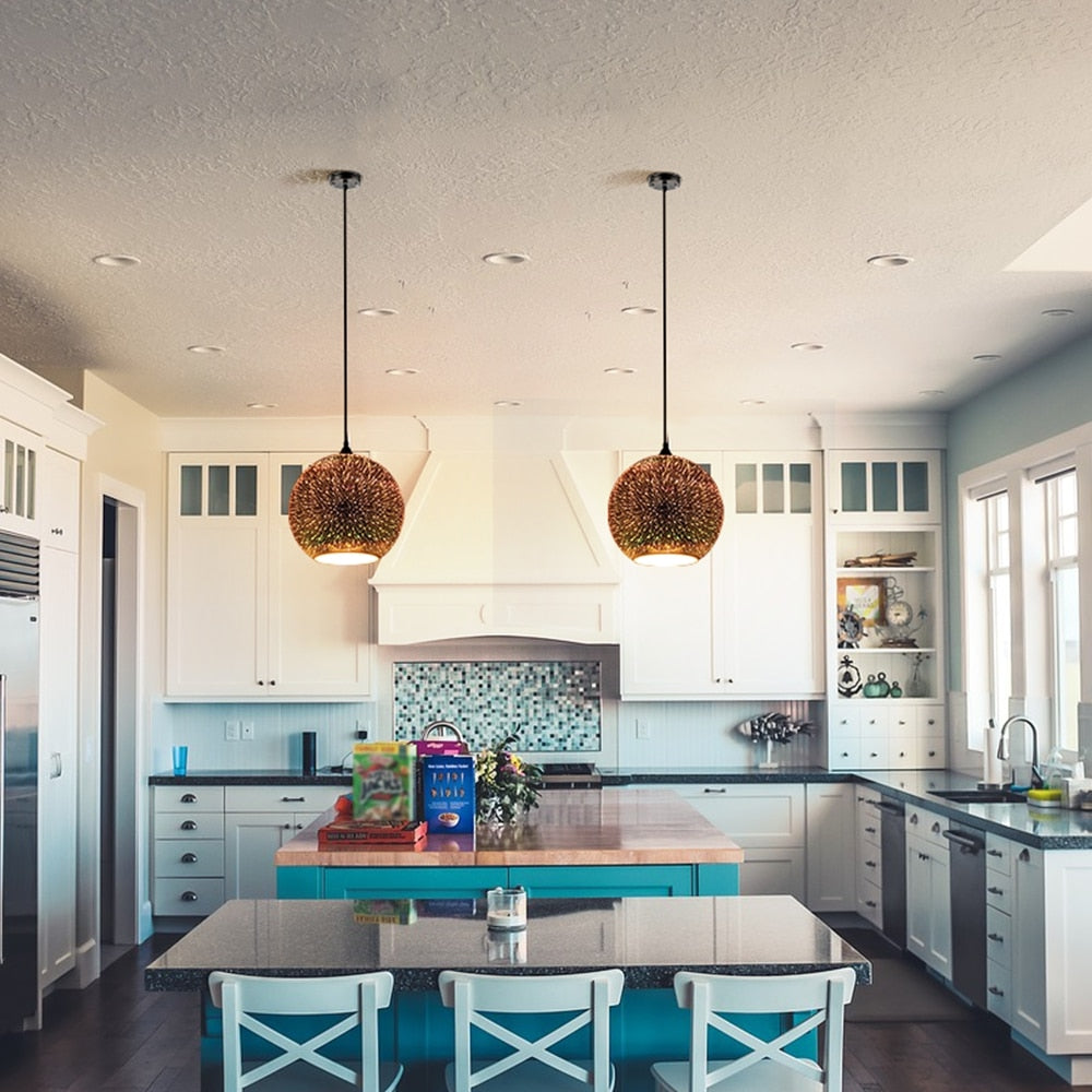 Firework Glass Pendant Light Fixture