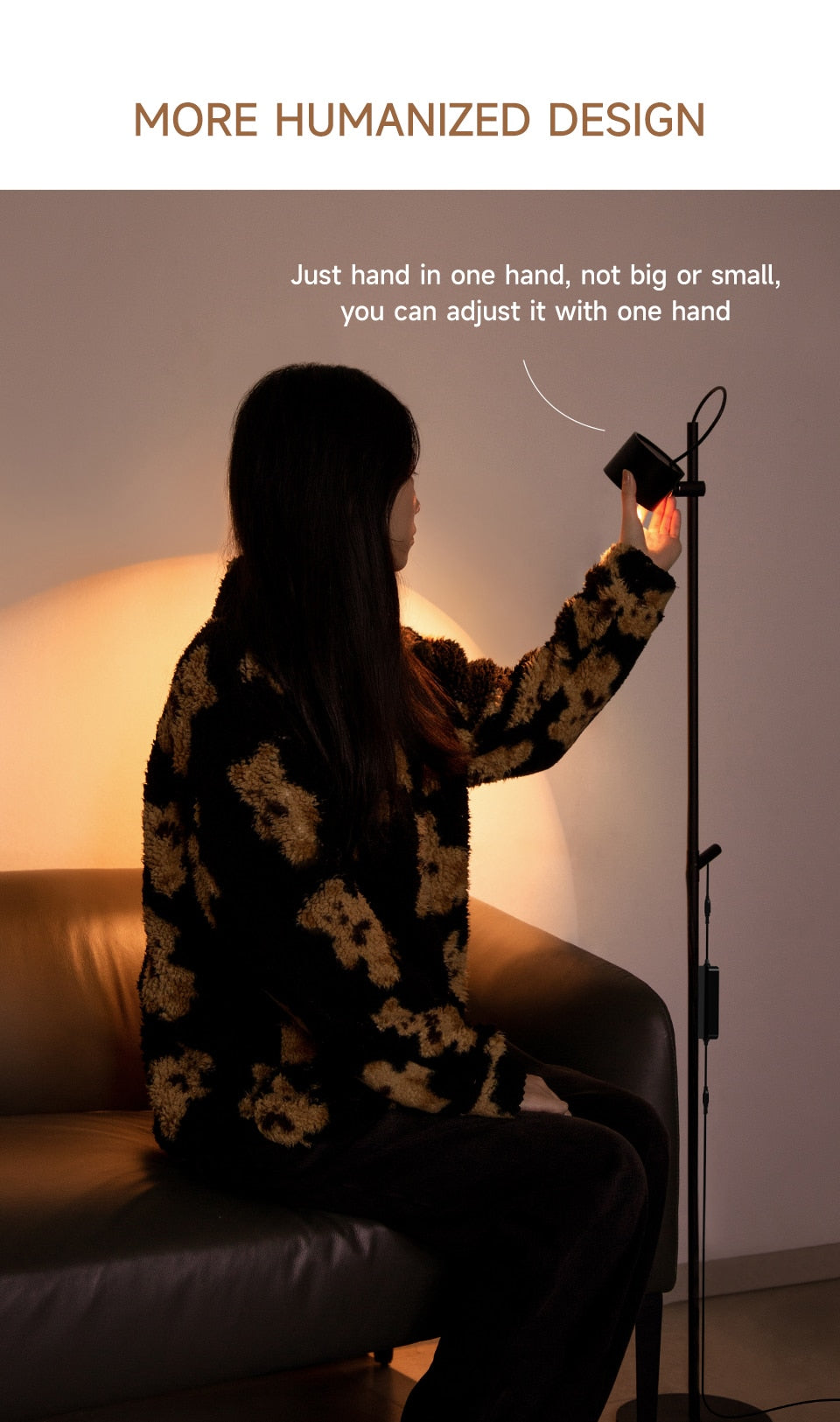 AiS Voorime - Floor Lamp Dimmable Remote Control Standing Light 360° Rotatable Ra97 Eye Protect