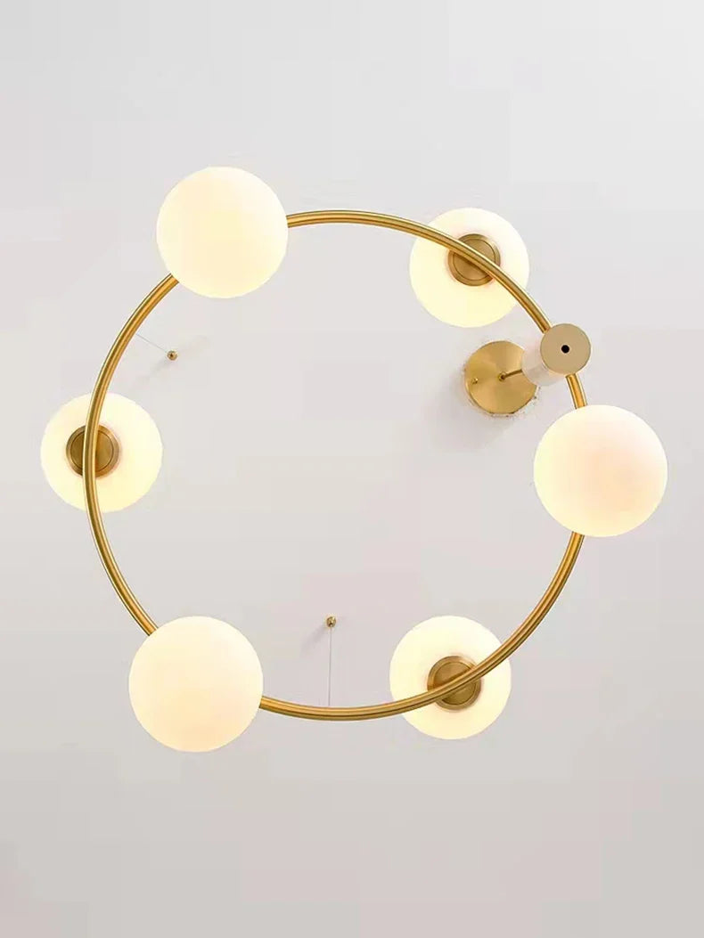 Ring Design Glass Ball Chandelier