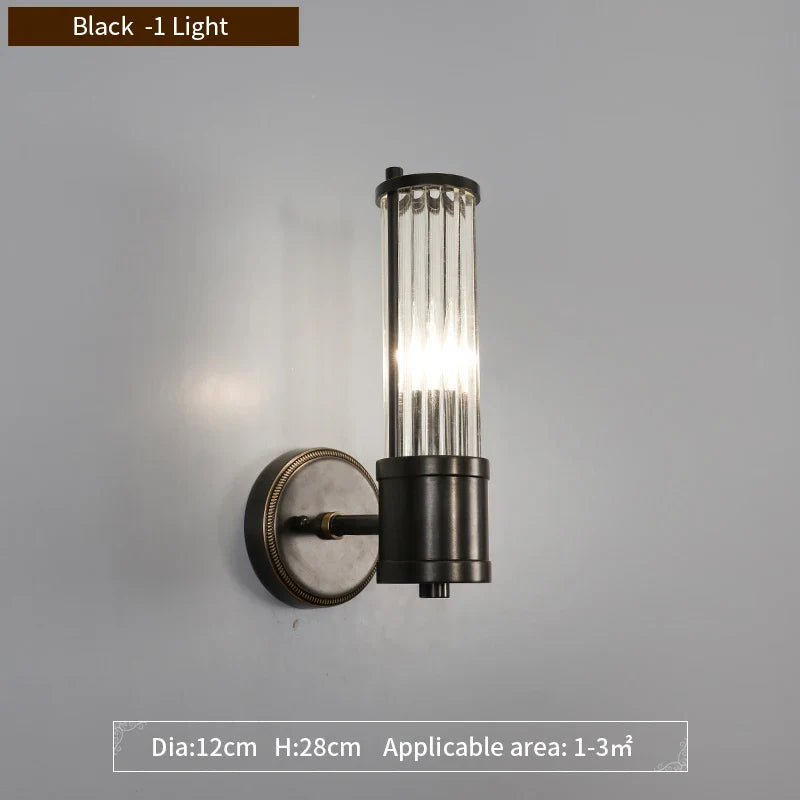 Modern Black Copper Wall Lamp