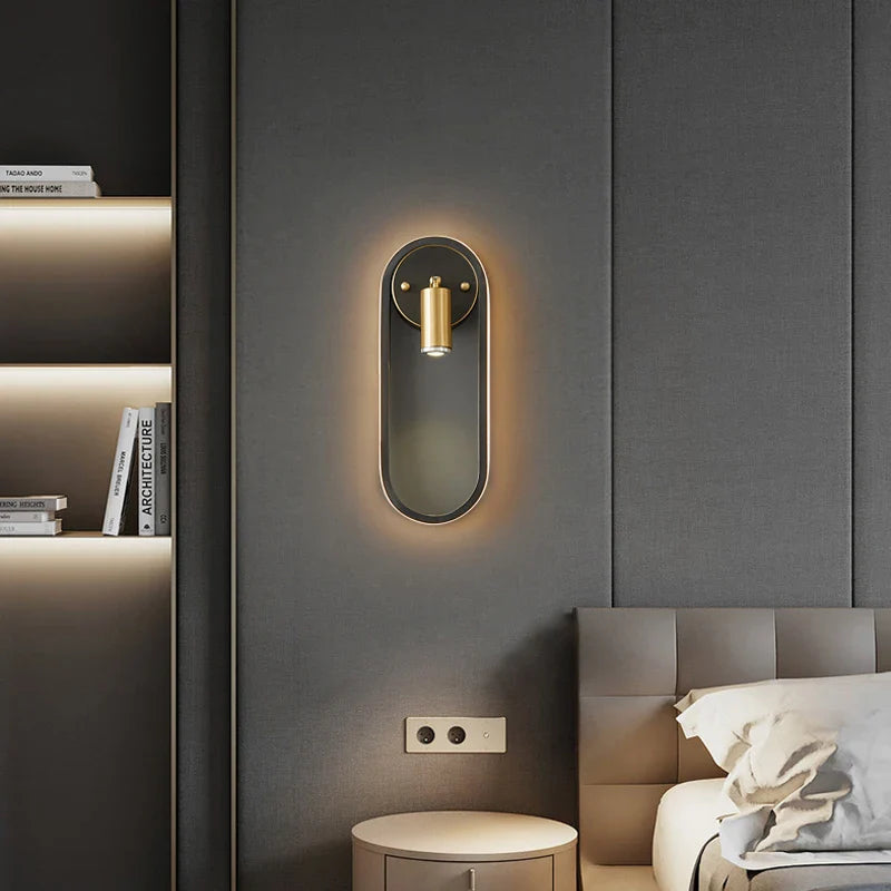 Nordic Oval Spotlight Wall Lamp