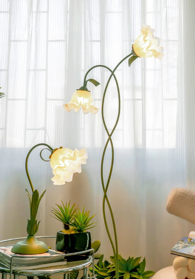 Vintage Pastoral Flower Table Lamp
