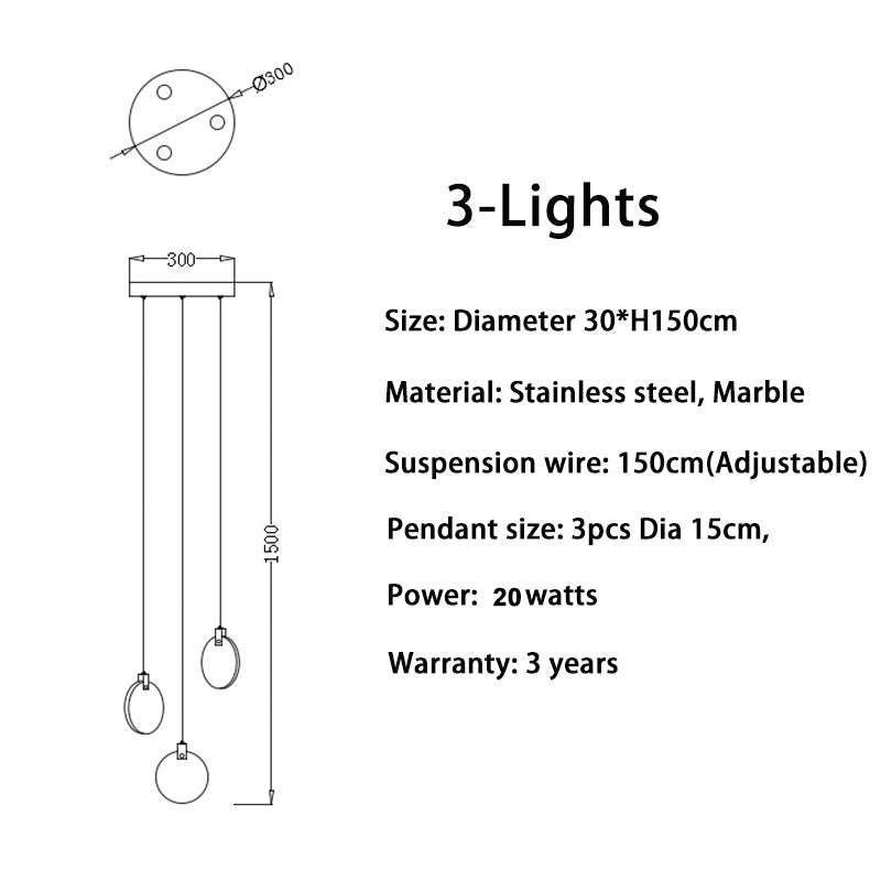 Ylk Loome Luxury Marble Chandelier