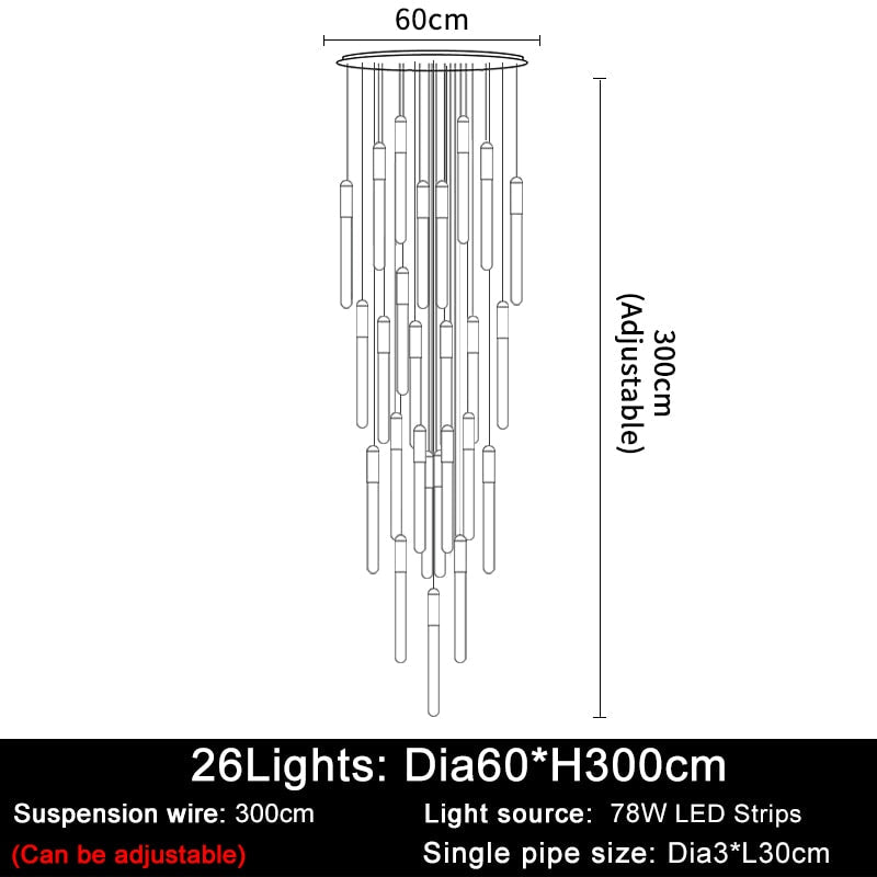 Ylk Stick Modern Luxury Chandelier