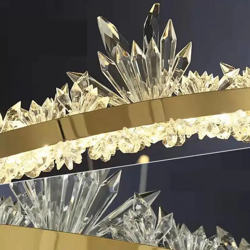 The Spiker Postmodern K9 Crystal Lustre Chandelier Adjustable Hanging Lamp