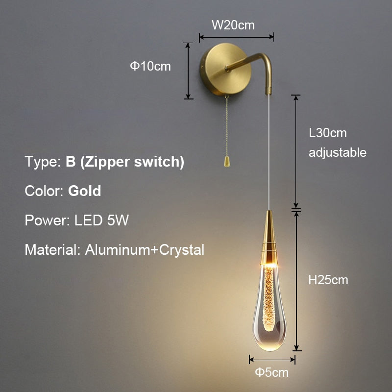 Blonche Post-Modern Crystal Wall Lights